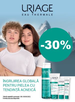 Promotie cu reducere 30% la Uriage Hyseac