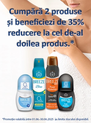 Promotie cu reducere 35% la al doilea produs Breeze