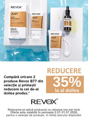 Promotie cu reducere 35% la al doilea produs Revox