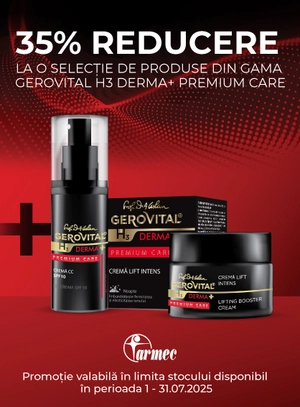 Promotie cu reducere 35% la Gerovital H3 Derma+ Premium Care