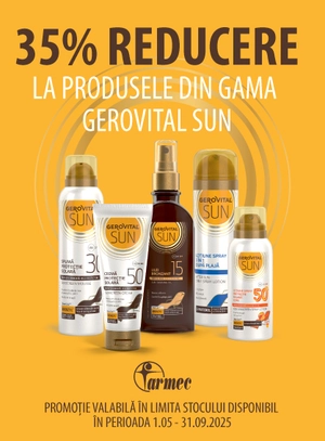 Promotie cu reducere 35% la Gerovital Sun