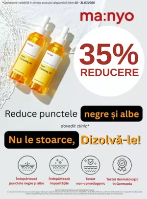 Promotie cu reducere 35% la Manyo