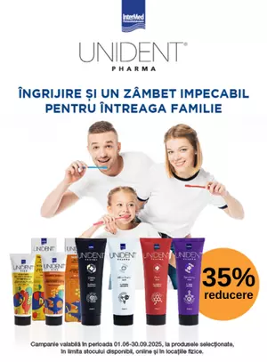 Promotie cu reducere 35% la Unident