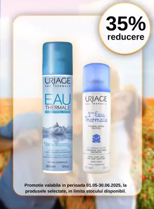 Promotie cu reducere 35% la Uriage apa termala