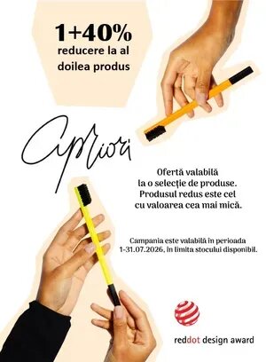 Promotie cu reducere 40% la al doilea produs Apriori