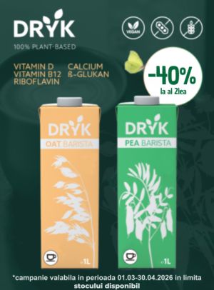 Promotie cu reducere 40% la al doilea produs DRYK