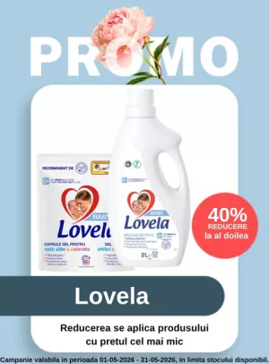 Promotie cu reducere 40% la al doilea produs Lovela Baby