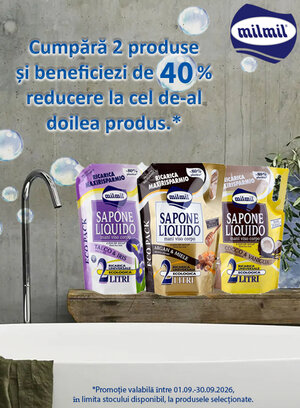 Promotie cu reducere 40% la al doilea produs Mil Mil