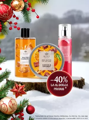 Promotie cu reducere 40% la al doilea produs Mysu