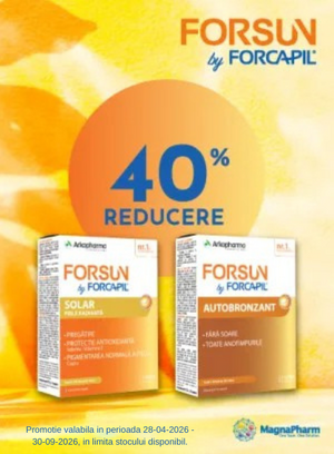 Promotie cu reducere 40% la Arkopharma - Forcapil