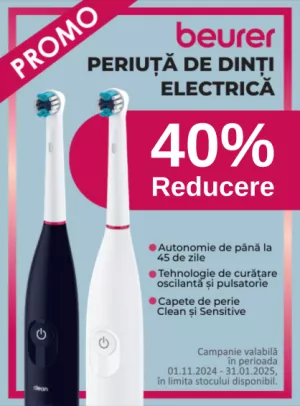 Promotie cu reducere 40% la Beurer Periuta de dinti electrica