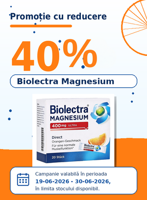 Promotie cu reducere 40% la Biolectra