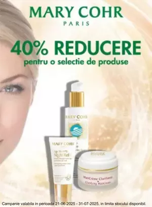 Promotie cu reducere 40% la Mary Cohr
