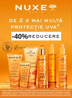 Promotie cu reducere 40% la Nuxe Sun