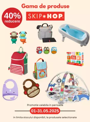 Promotie cu reducere 40% la Skip Hop