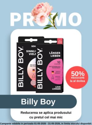 Promotie cu reducere 50% la al doilea produs Billy Boy