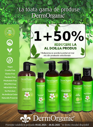 Promotie cu reducere 50% la al doilea produs Dermorganic