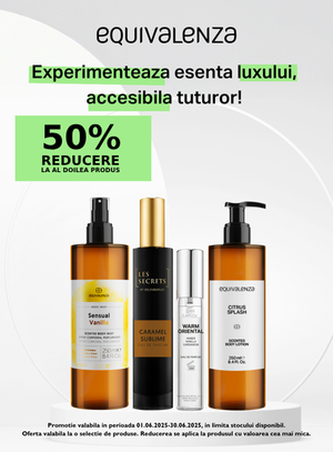 Promotie cu reducere 50% la al doilea produs Equivalenza