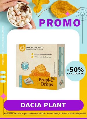 Promotie cu reducere 50% la al doilea produs identic Dacia Plant