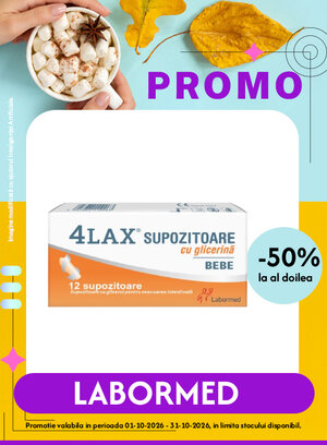 Promotie cu reducere 50% la al doilea produs identic Labormed