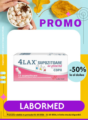 Promotie cu reducere 50% la al doilea produs identic Labormed