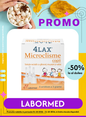 Promotie cu reducere 50% la al doilea produs identic Labormed