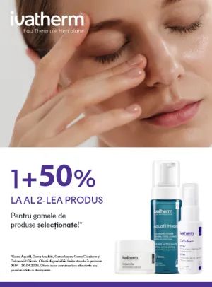 Promotie cu reducere 50% la al doilea produs Ivatherm