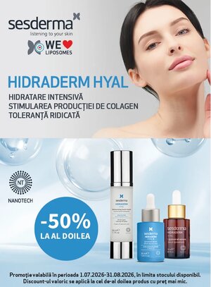 Promotie cu reducere 50% la al doilea produs Sesderma