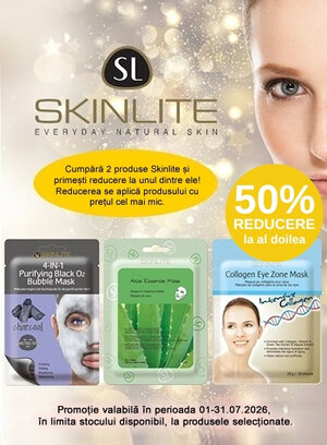 Promotie cu reducere 50% la al doilea produs Skinlite 
