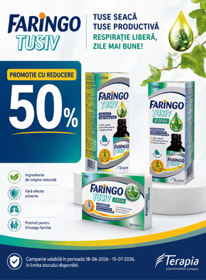 Promotie cu reducere 50% la Terapia - Faringo