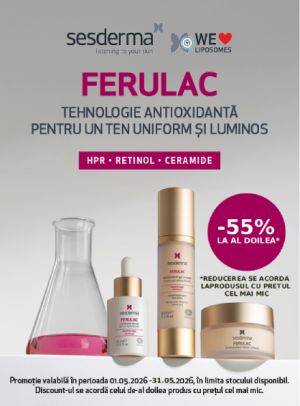Promotie cu reducere 55% la al doilea produs Sesderma Ferulac