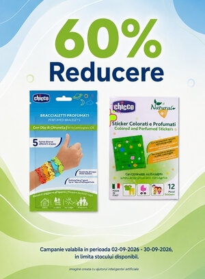Promotie cu reducere 60% la Chicco