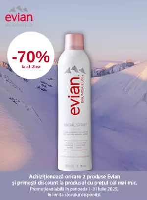Promotie cu reducere 70% la al 2lea Evian