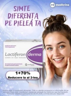 Promotie cu reducere 70% la al 2lea Lactiferon Derma Meditrina
