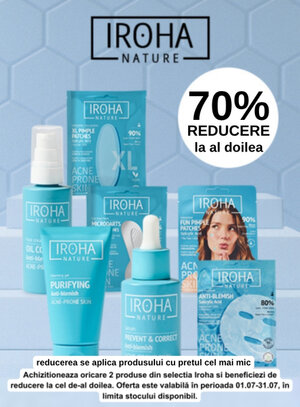 Promotie cu reducere 70% la al doilea produs Iroha
