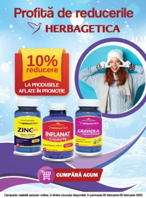 Promotie cu reducere de 10% la Herbagetica