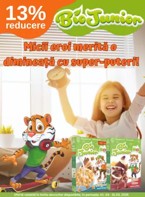 Promotie cu reducere de 13% la Bio Junior si Gerble