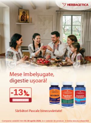 Promotie cu reducere de 13% la Herbagetica