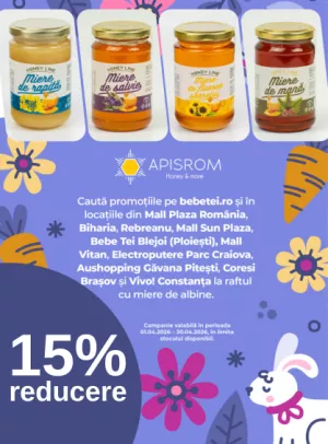Promotie cu reducere de 15% la Apisrom
