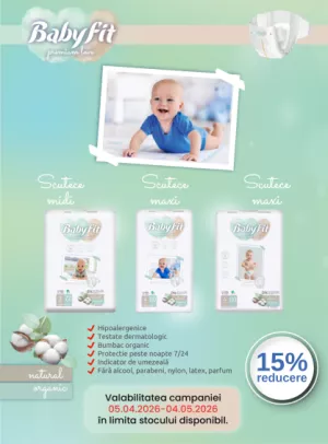 Promotie cu reducere de 15% la Babyfit