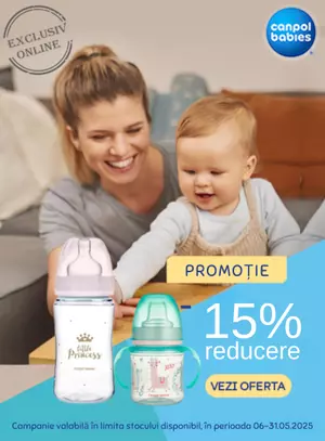Promotie cu reducere de 15% la Canpol babies