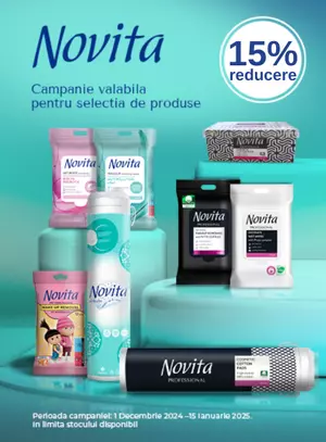 Promotie cu reducere de 15% la Novita