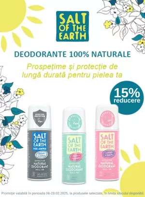 Promotie cu reducere de 15% la Salt of the earth