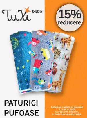 Promotie cu reducere de 15% la Tuxi Bebe