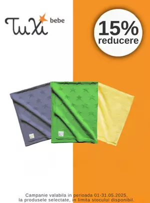 Promotie cu reducere de 15% la Tuxi Bebe