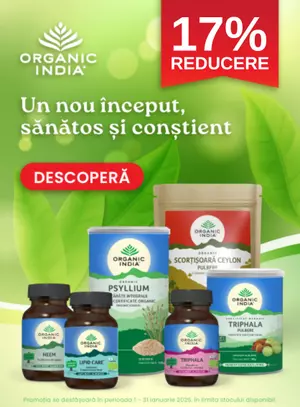 Promotie cu reducere de 17% la Organic India