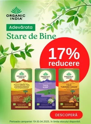 Promotie cu reducere de 17% la Organic India