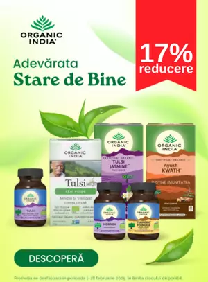 Promotie cu reducere de 17% la Organic India