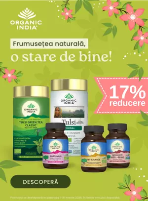 Promotie cu reducere de 17% la Organic India