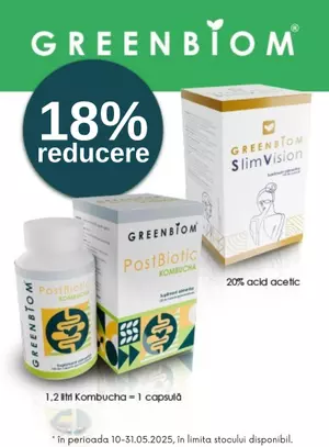 Promotie cu reducere de 18% la Greenbiom